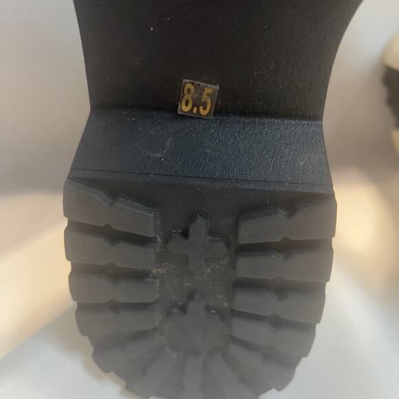 Steve Madden White Crocodile Reptile Chunky Boots Booties Women's Tyclone 8.5 - Picture 13 of 16